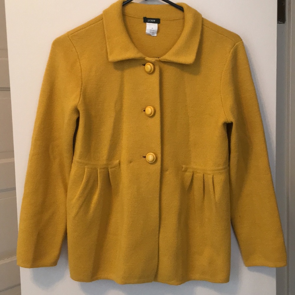 J.Crew Mustard Wool Cardigan